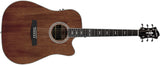 Hagstrom Mora Dreadnaught CE Western Guitar (Mahogni)