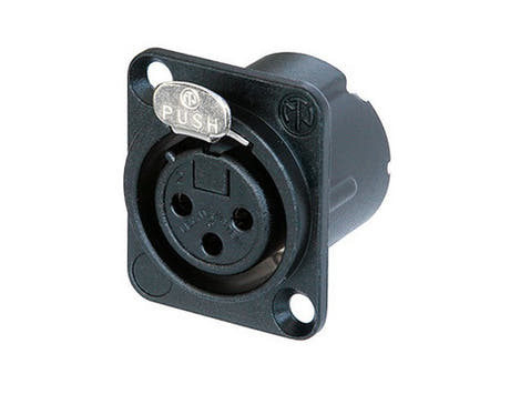 Neutrik NC3FD-LX-B XLR D-type Chassis Stik