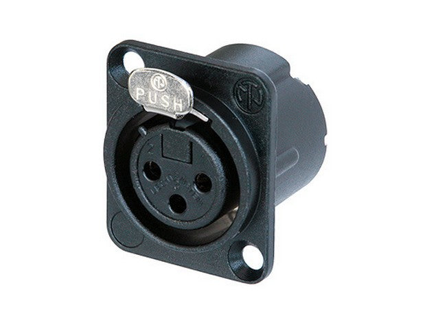 Neutrik NC3FD-LX-B XLR D-type Chassis Stik