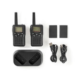 Nedis Walkie Talkie Sæt m. Oplader (Op til 10km)