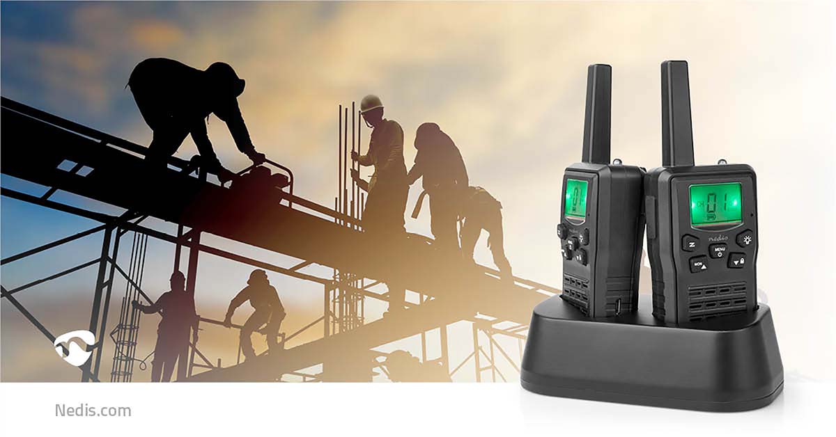 Nedis Walkie Talkie Sæt m. Oplader (Op til 10km)