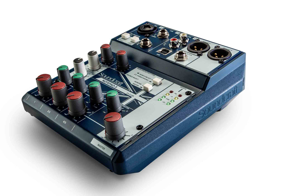 Soundcraft Notepad 5 Channel Desktop Mixer m. USB