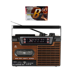 Studio 57 Kassetteafspiller m. FM & Bluetooth, Brun + Kassettebånd
