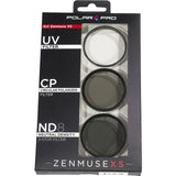 PolarPro 3-Pack, DJI Inspire 2  (X7/X5S/X5R/X5) UV, CP, ND8 Filters