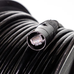 Perfex CAT7 kabeltromle (SORT) 75m