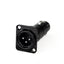 Perfex XLR Hun til XLR Han Chassis Stik (Sort)