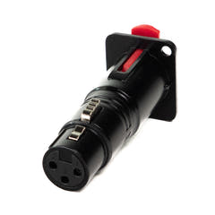 Perfex Jack til XLR Hun Chassis Stik (Sort)