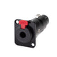 Perfex Jack til XLR Hun Chassis Stik (Sort), 4 pak