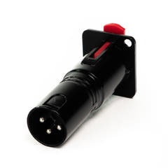 Perfex Jack til XLR Han Chassis Stik (Sort)