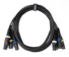 Par-4 multicore XLR han til XLR hun (3m)