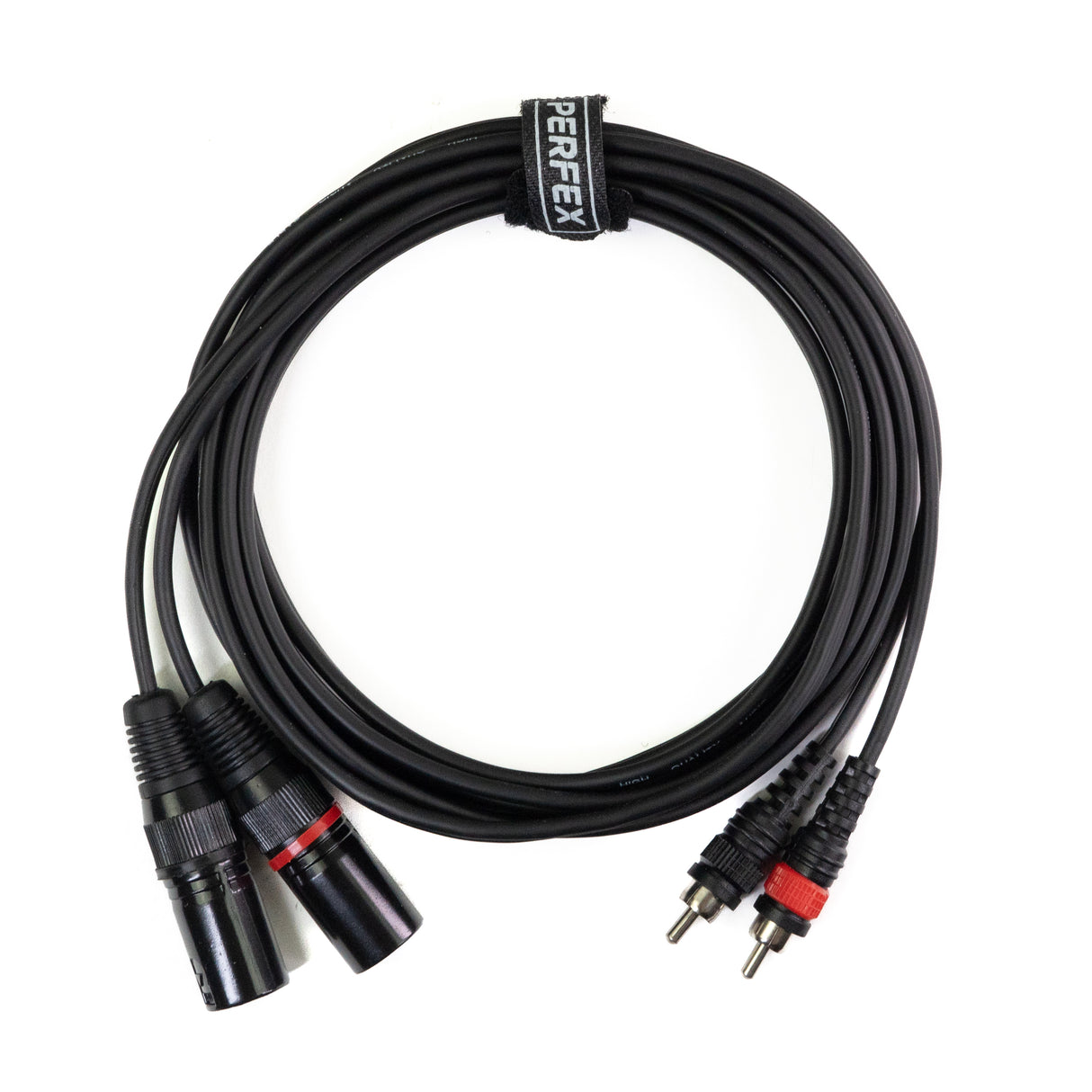Perfex XLR Han til Phono RCA Kabel (3m)