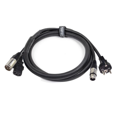 Perfex Schuko & XLR Kombikabel (Audio, 1,5m)