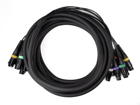 Par-8 multicore XLR han to XLR hun (10m)