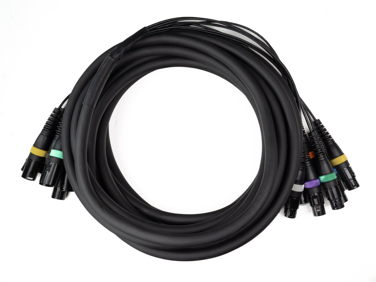 Par-8 multicore XLR han to XLR hun (10m)