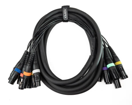 Par-8 multicore XLR han to XLR hun (5m)