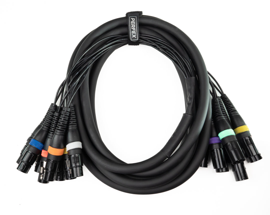 Par-8 multicore XLR han to XLR hun (5m)