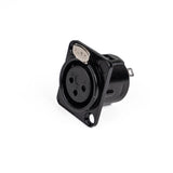 Perfex XLR Hun Chassis Stik (Sort)
