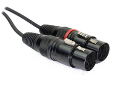 MINIJACK 3,5mm TRS Han til 2x XLR Hun (3m)