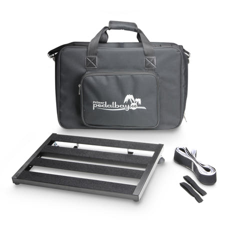 Palmer PEDALBAY® 40 - Letvægts pedalboard med variabel konfiguration med beskyttende softcase, 45 cm