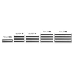 Palmer PEDALBAY® 40 - Letvægts pedalboard med variabel konfiguration med beskyttende softcase, 45 cm