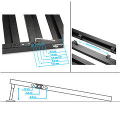 Palmer PEDALBAY® 60 - Letvægts, justerbart pedalboard med beskyttende softcase, 60 cm