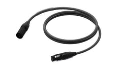 ProCab DMX/AES XLR han > XLR hun m/sort Neutrik - 0,5 m