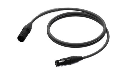 ProCab 3 pol DMX/AES XLR han > XLR hun m/sort Neutrik - 1 m