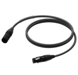 ProCab DMX/AES 5 polet XLR han-hun m/sort Neutrik - 0,5 m