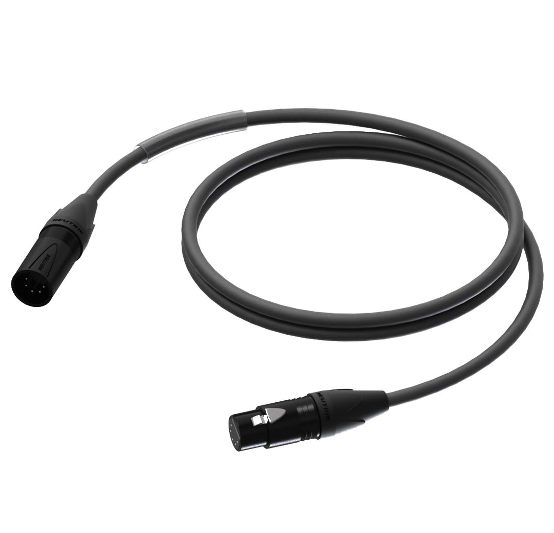 ProCab DMX/AES XLR han > XLR hun m/sort Neutrik - 1,5 m
