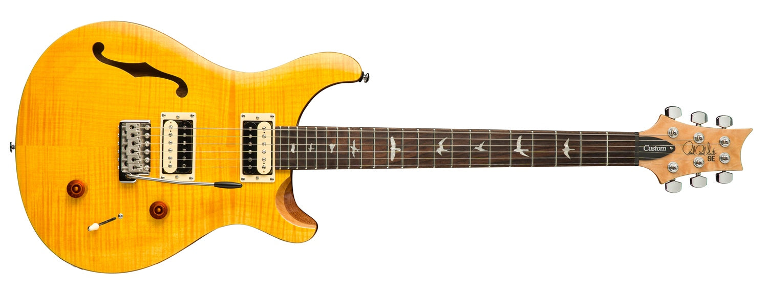 PRS SE Custom 22 Semi-Hollow El-guitar (Santana Yellow)