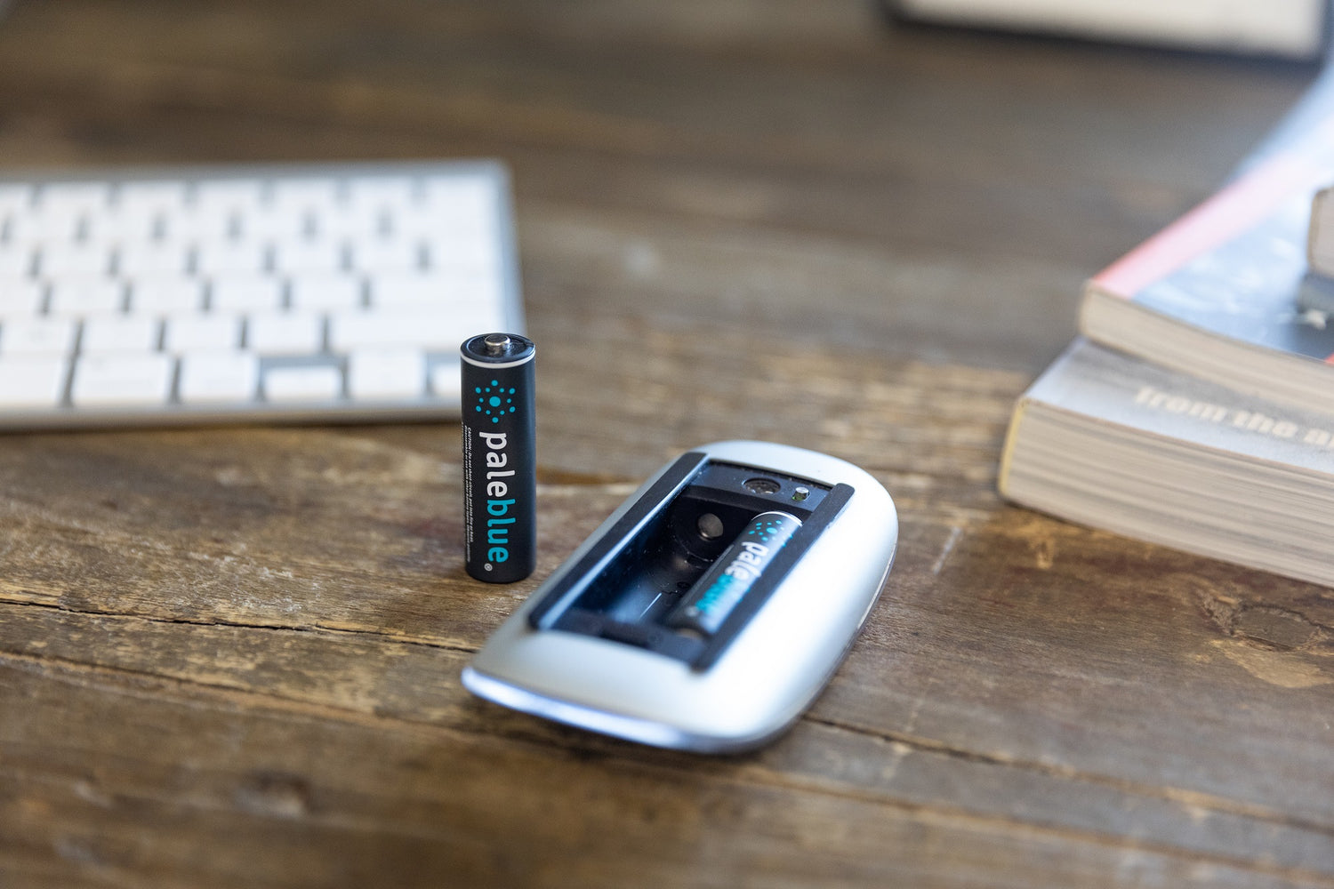 Pale Blue Li-Ion Rechargeabl AAA Battery 4-pack AAA w/ 4x1 charging cable USB-C