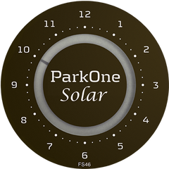 ParkOne Solar Parkeringsur, Sort