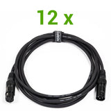 DMX Kabel Pakke (12x3m)