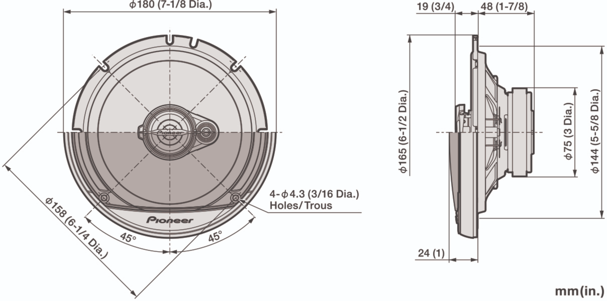 Pioneer TS-A1671F Bilhøjttalere (320W, 16,5cm)