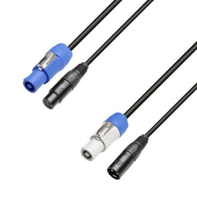 Powercon & XLR Kombi Kabel (1,5 Meter - DMX)