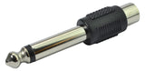 RCA Hun til 6.3 mm Mono Jack adapter, 4pak