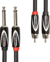 Roland Adapter Kabel 2 x RCA Phono Han til 2 x 6,3mm Jack Mono