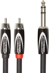 Roland "Heavy-duty" Kabel 6.3mm Jack Stereo til 2 x RCA Phono (1,5 m)