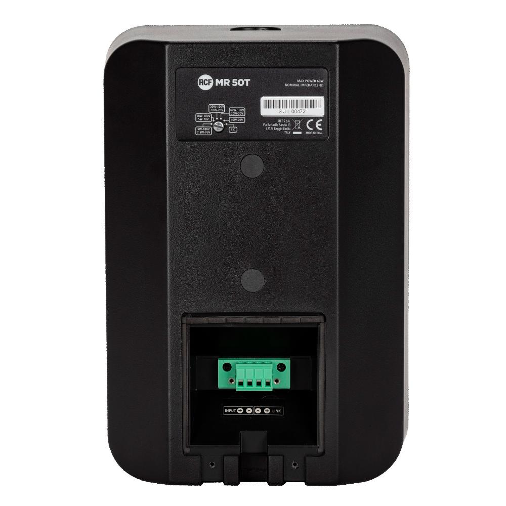 RCF væghøjttaler 2-vejs 5" sæt (2 styk) 60W 8 Ohm IP55, Sort