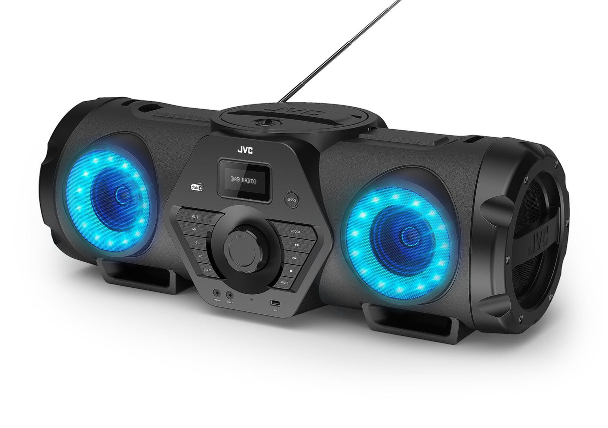 JVC RV-NB300DAB BoomBlaster m. Bluetooth og DAB+ inkl. Batteri