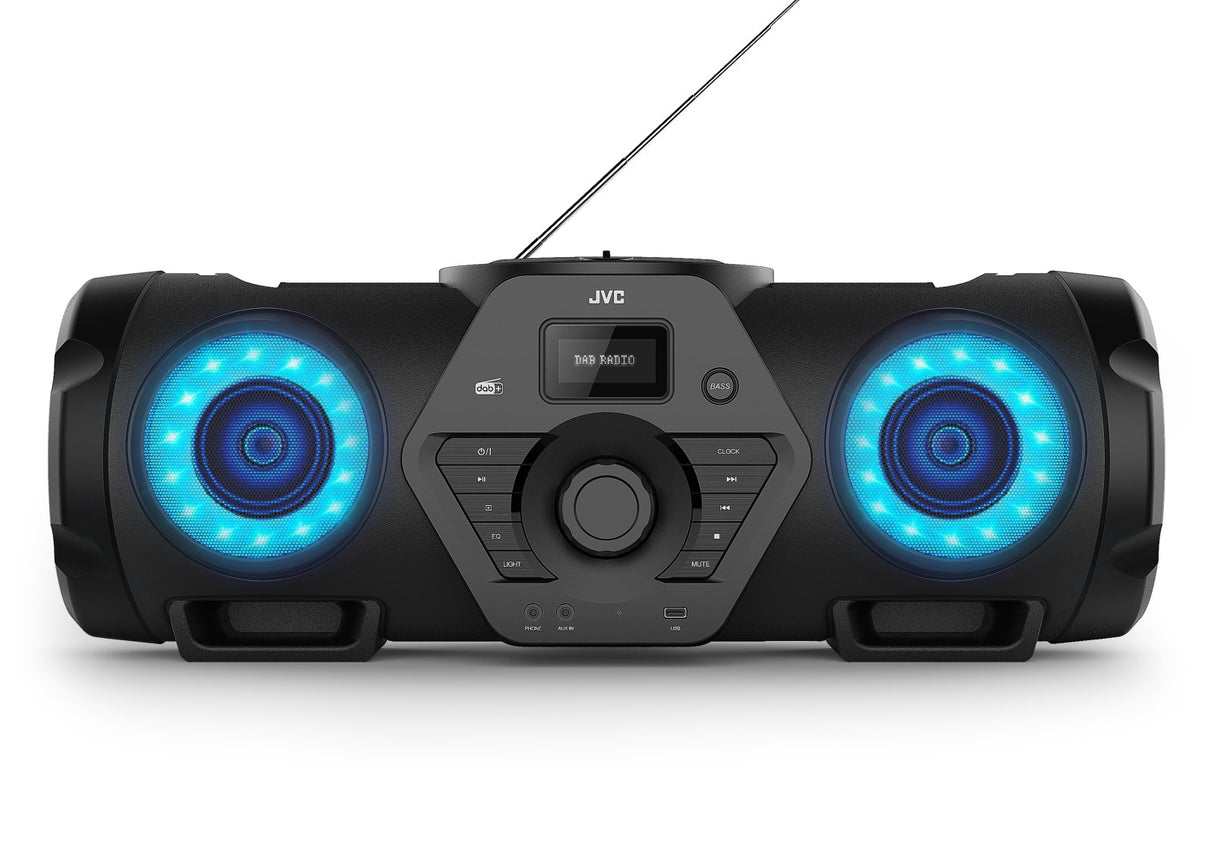JVC RV-NB300DAB BoomBlaster m. Bluetooth og DAB+ inkl. Batteri