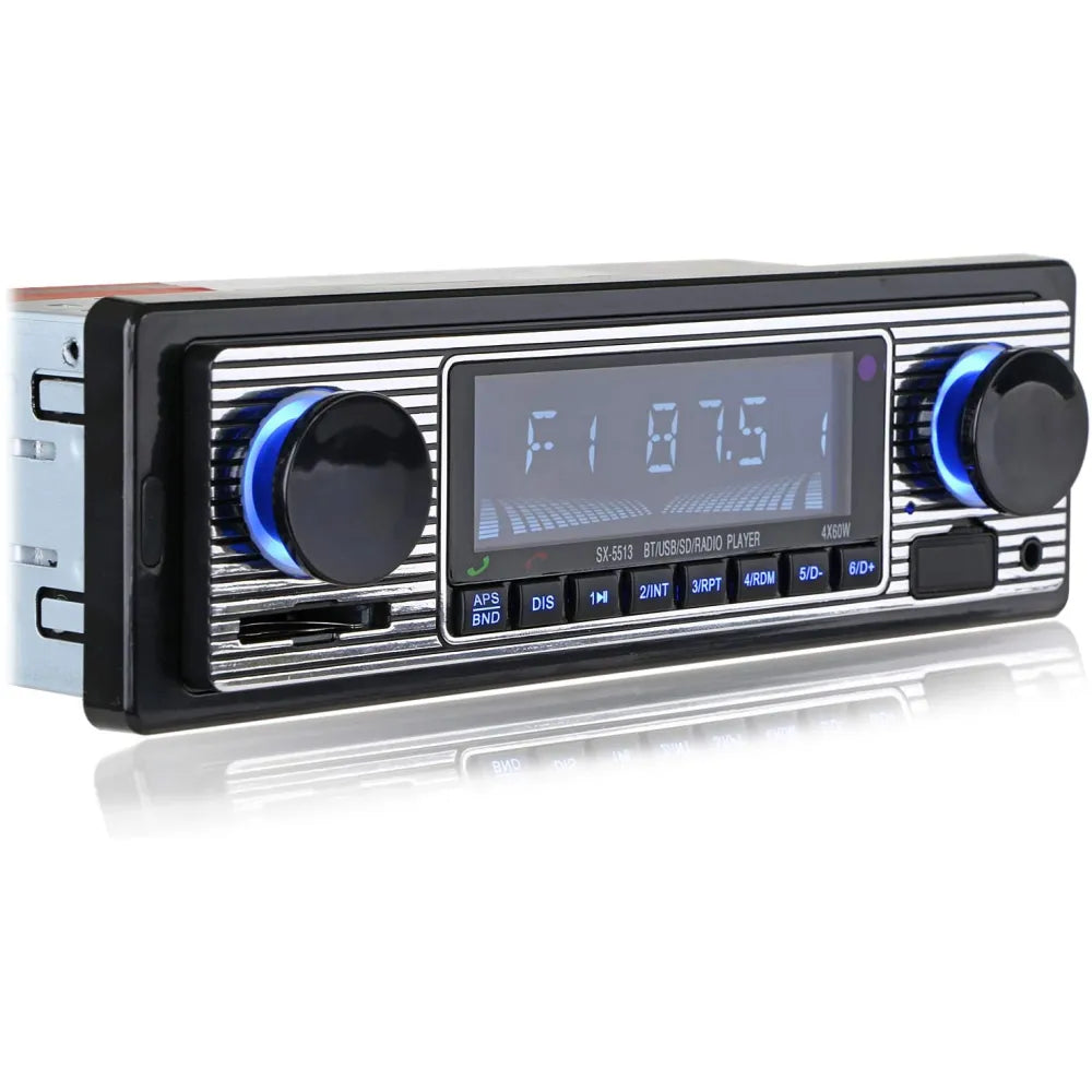 Retro Bilradio med FM, Bluetooth og USB