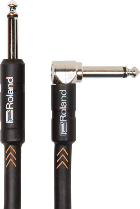 Roland "Nickel" Instrument Kabel 6.3mm Jack mono til 6.3mm Vinkel Jack mono