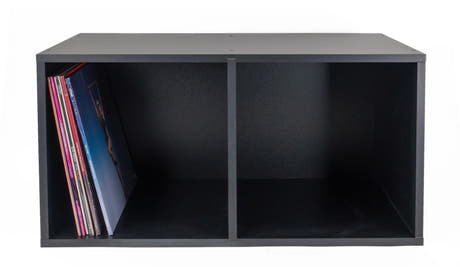 Studio 57 - Opbevaringshylde til vinylplader (71,5 x 36,5 cm, Sort)