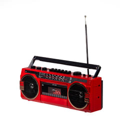 Studio 57 - Kassetteafspiller m. FM & Bluetooth, Rød + Kassettebånd