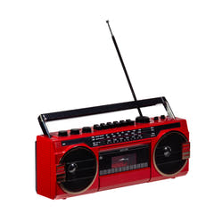 Studio 57 - Kassetteafspiller m. FM & Bluetooth, Rød + Kassettebånd