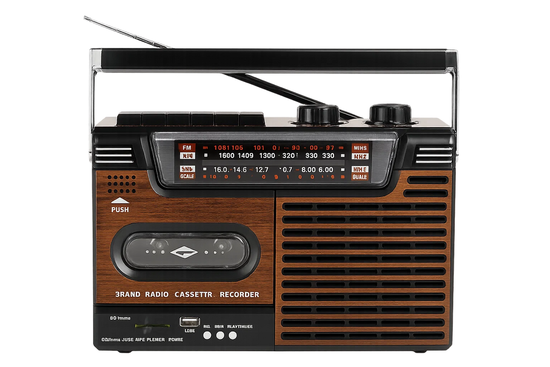 Studio 57 Kassetteafspiller m. FM & Bluetooth, Brun + Kassettebånd