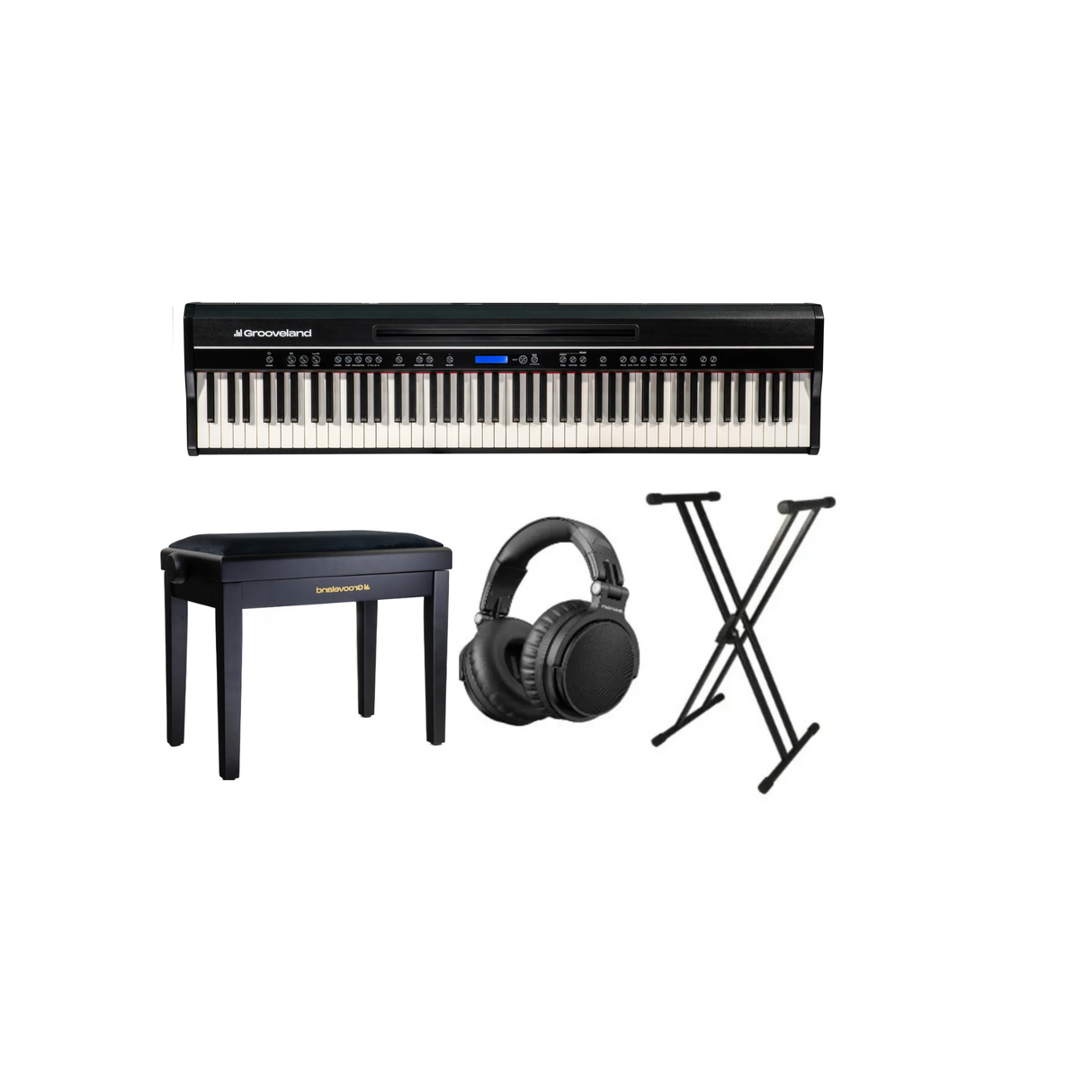 Grooveland FP80 El Klaver (Sort) Komplet Pakke