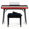 Grooveland FP80 El Klaver (Rød) Komplet Bundle