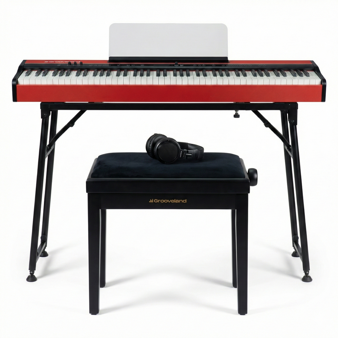 Grooveland FP80 El Klaver (Rød) Komplet Bundle